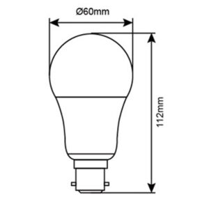 ΛΑΜΠΑ LED SMD Α60 8W Β22 6500K 220-240V 730lm UNIVERSE – 1-U004602