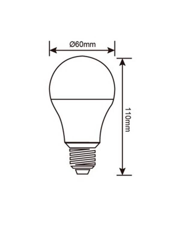 ΛΑΜΠΑ LED SMD Α60 15W E27 6500K 220-240V 1360lm UNIVERSE – 1-U004770