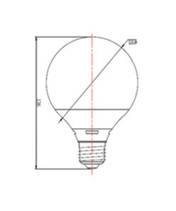 ΛΑΜΠΑ LED SMD G95 15W E27 3000K 220-240V 1350lm UNIVERSE – 1-U004787