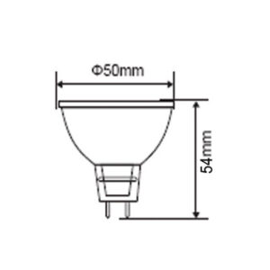 ΛΑΜΠΑ LED MR16 GU5,3 6W 4000K 12V-AC/DC 500lm 100° UNIVERSE – 1-U004824