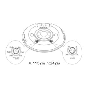 ΑΙΣΘΗΤΗΡΑΣ ΚΙΝΗΣΗΣ ΙΡ20 Φ115 H24 – 1-U005050