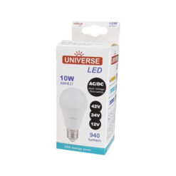 ΛΑΜΠΑ LED SMD Α60 10W E27 3000K 12-24-42VAC/DC 880lm/F UNIVERSE – 1-U005197