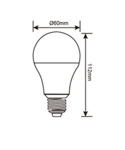 ΛΑΜΠΑ LED SMD Α60 10W E27 6000K 12-24-42VAC/DC 880lm/F UNIVERSE – 1-U005210
