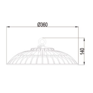 ΚΑΜΠΑΝΑ LED SMD PROFESSIONAL 150W 5000K 100-240V 18000lm 120° IP65 ΓΚΡΙ UNIVERSE – 1-U005234
