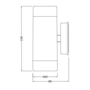 ΦΩΤΙΣΤΙΚΟ ΑΠΛΙΚΑ UP/DOWN 90X128mm 2XMR16/GU10 MAX7W IP44 ΠΛΑΣΤΙΚΟ ΛΕΥΚΟ SEASIDE UNIVERSE – 1-U005708