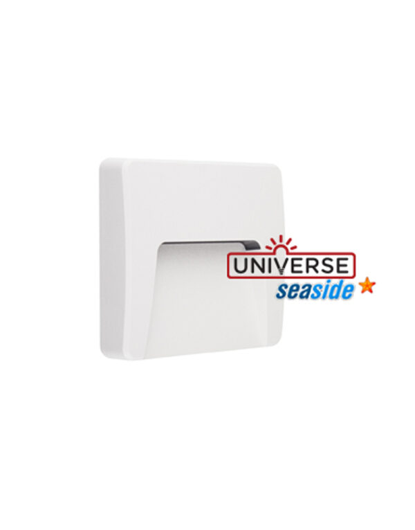 ΦΩΤΙΣΤΙΚΟ ΑΠΛΙΚΑ LED SLIM 120Χ120Χ32mm 3W 3000K 100lm IP65 ΠΛΑΣΤΙΚΟ ΛΕΥΚΟ SEASIDE UNIVERSE – 1-U005753
