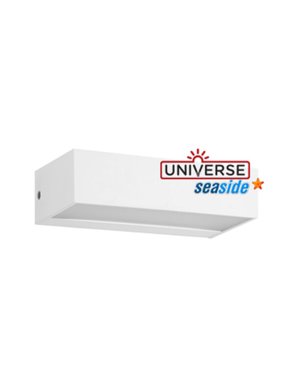 ΦΩΤΙΣΤΙΚΟ ΑΠΛΙΚΑ UP/DOWN LED 170X80X46mm 8W 3000K 500lm IP65 ΠΛΑΣΤΙΚΟ ΛΕΥΚΟ SEASIDE UNIVERSE – 1-U005777