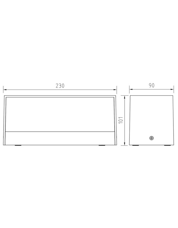 ΦΩΤΙΣΤΙΚΟ ΑΠΛΙΚΑ UP/DOWN LED 230X101X90mm 12W 3000K 700lm IP65 ΠΛΑΣΤΙΚΟ ΛΕΥΚΟ SEASIDE UNIVERSE – 1-U005784