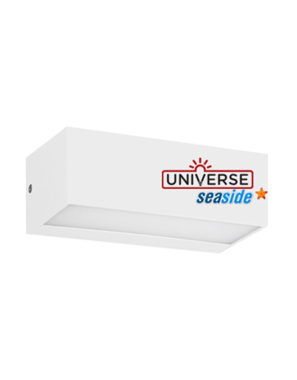 ΦΩΤΙΣΤΙΚΟ ΑΠΛΙΚΑ UP/DOWN LED 230X101X90mm 12W 3000K 700lm IP65 ΠΛΑΣΤΙΚΟ ΛΕΥΚΟ SEASIDE UNIVERSE – 1-U005784