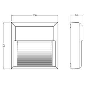 ΦΩΤΙΣΤΙΚΟ ΑΠΛΙΚΑ LED SLIM 200X200X35mm 8W 3000K 350ml IP65 ΠΛΑΣΤΙΚΟ ΛΕΥΚΟ SEASIDE UNIVERSE – 1-U005791