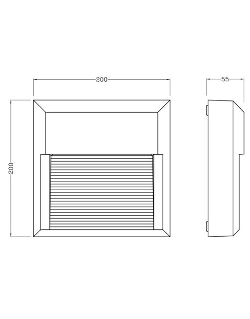 ΦΩΤΙΣΤΙΚΟ ΑΠΛΙΚΑ LED SLIM 200X200X35mm 8W 3000K 350ml IP65 ΠΛΑΣΤΙΚΟ ΛΕΥΚΟ SEASIDE UNIVERSE – 1-U005791