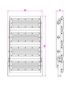 ΠΡΟΒΟΛΕΑΣ LED 200W PROFESSIONAL MODULAR SMD DOB 5000K 220-240V 15000lm 120°x60° IP65 ΑΝΘΡΑΚΙ UNIVERSE – 1-U006255