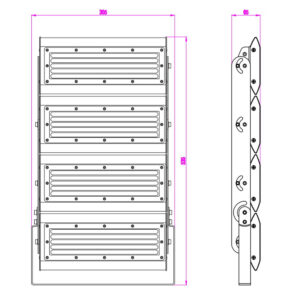 ΠΡΟΒΟΛΕΑΣ LED 200W PROFESSIONAL MODULAR SMD DOB 5000K 220-240V 15000lm 120°x60° IP65 ΑΝΘΡΑΚΙ UNIVERSE – 1-U006255
