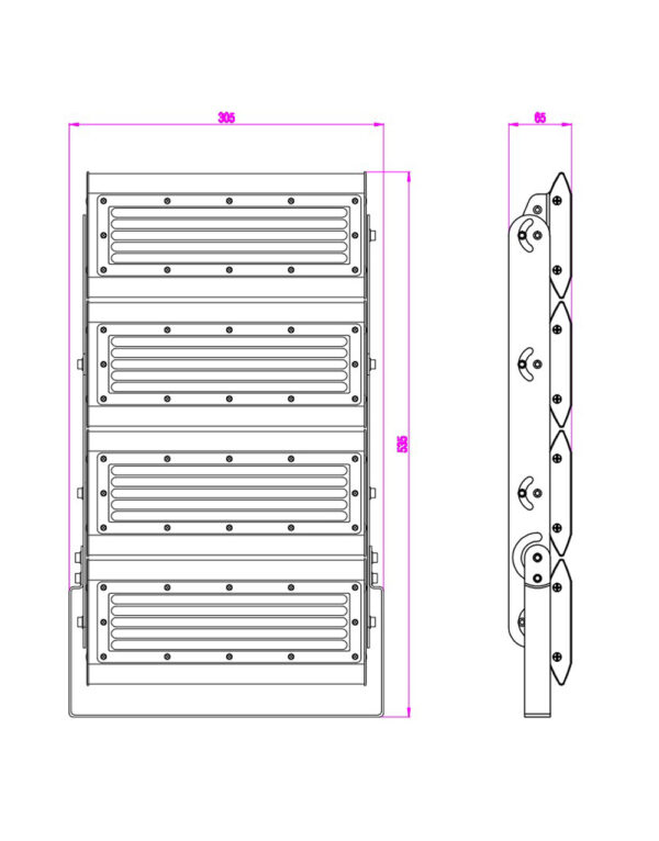 ΠΡΟΒΟΛΕΑΣ LED 200W PROFESSIONAL MODULAR SMD DOB 5000K 220-240V 15000lm 120°x60° IP65 ΑΝΘΡΑΚΙ UNIVERSE – 1-U006255