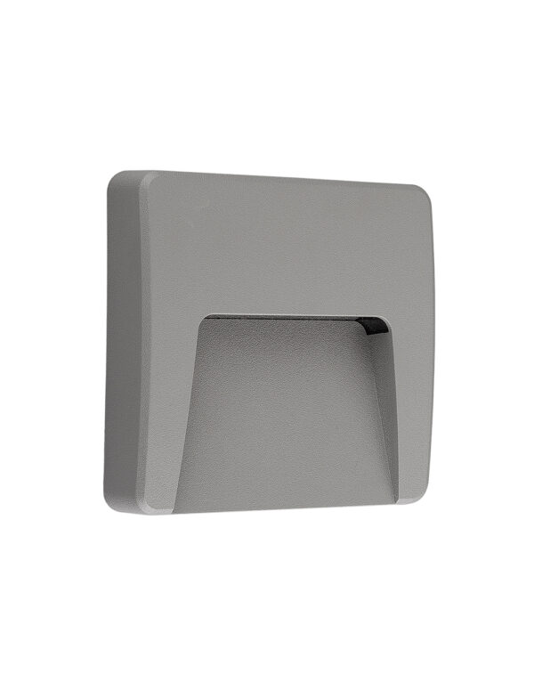 ΦΩΤΙΣΤΙΚΟ ΑΠΛΙΚΑ LED SLIM 120Χ120Χ32mm 3W 3000K 100lm IP65 ΠΛΑΣΤΙΚΟ ΓΚΡΙ SEASIDE UNIVERSE – 1-U006309