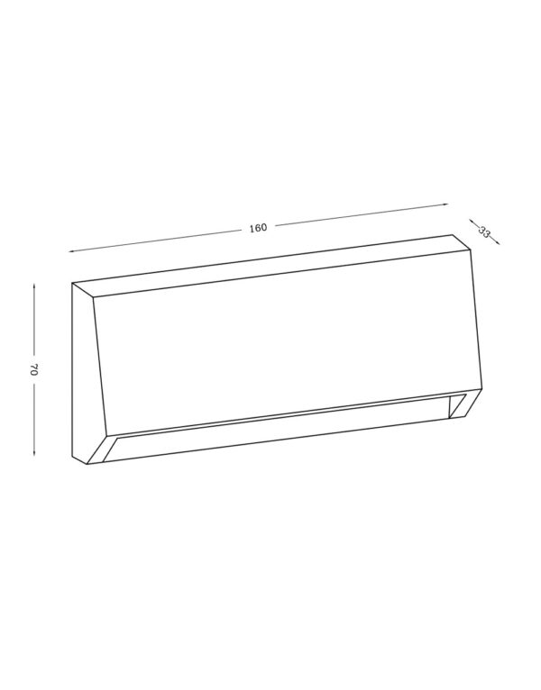 ΦΩΤΙΣΤΙΚΟ ΑΠΛΙΚΑ LED SLIM 70X160X33mm 3W 3000K 100lm ΙΡ65 ΠΛΑΣΤΙΚΟ ΓΚΡΙ SEASIDE UNIVERSE – 1-U006316
