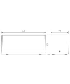 ΦΩΤΙΣΤΙΚΟ ΑΠΛΙΚΑ UP/DOWN LED 230X101X90mm 12W 3000K 700lm IP65 ΠΛΑΣΤΙΚΟ ΓΚΡΙ SEASIDE UNIVERSE – 1-U006323