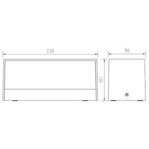 ΦΩΤΙΣΤΙΚΟ ΑΠΛΙΚΑ UP/DOWN LED 230X101X90mm 12W 3000K 700lm IP65 ΠΛΑΣΤΙΚΟ ΓΚΡΙ SEASIDE UNIVERSE – 1-U006323