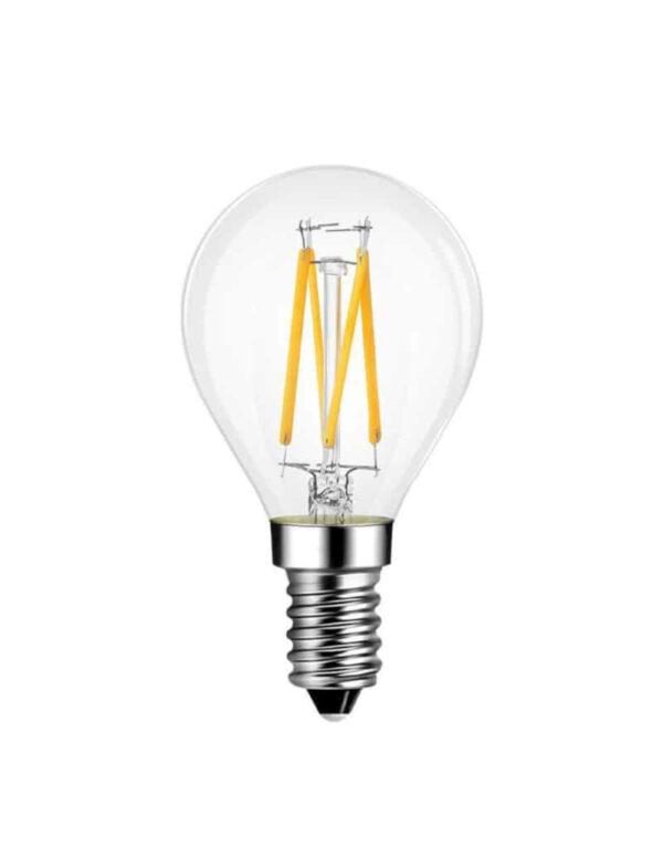 ΛΑΜΠΑ LED CROSS FILAMENT ΔΙΑΦΑΝΗ G45 4W E14 2700K 220-240V 470lm 360° UNIVERSE – 1-U007115