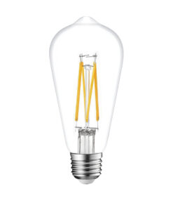 ΛΑΜΠΑ LED CROSS FILAMENT ΔΙΑΦΑΝΗ ST64 7W E27 2700K 220-240V 806lm 360° DIMMABLE UNIVERSE – 1-U007184