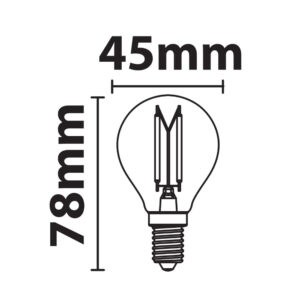 ΛΑΜΠΑ LED CROSS FILAMENT ΑΝΕΣΤΡΑΜΜΕΝΟΥ ΚΑΘΡΕΠΤΟΥ G45 4W Ε14 2700K 220-240V 470lm 360° DIMMABLE UNIVERSE – 1-U007221