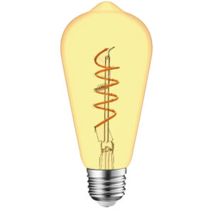 ΛΑΜΠΑ LED SPIRAL FILAMENT ΜΕΛΙ ST64 4W E27 2200K 220-240V 300lm 360° DIMMABLE UNIVRSE – 1-U007238