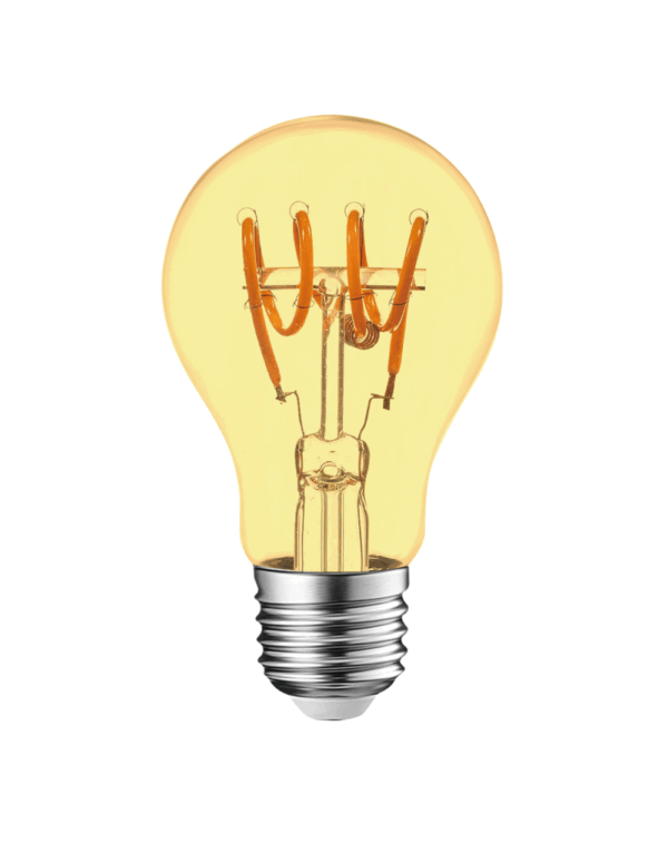 ΛΑΜΠΑ LED QUAD FILAMENT ΜΕΛΙ Α60 4W E27 2200K 220-240V 300lm 360° DIMMABLE UNIVRSE – 1-U007276