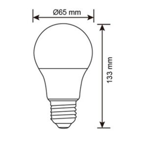 ΛΑΜΠΑ LED SMD Α65 18W E27 3000K 220-240V 2000lm/E UNIVERSE – 1-U007467
