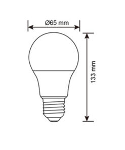 ΛΑΜΠΑ LED SMD Α65 18W E27 6500K 220-240V 2000lm/E UNIVERSE – 1-U007481