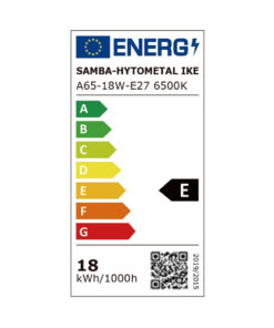 ΛΑΜΠΑ LED SMD Α65 18W E27 6500K 220-240V 2000lm/E UNIVERSE – 1-U007481