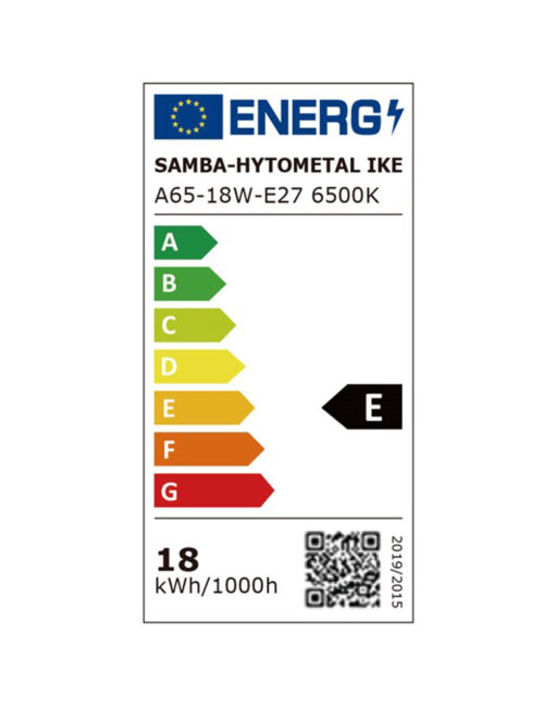 ΛΑΜΠΑ LED SMD Α65 18W E27 6500K 220-240V 2000lm/E UNIVERSE – 1-U007481