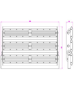ΠΡΟΒΟΛΕΑΣ LED 300W PROFESSIONAL MODULAR SMD DOB 5000K 220-240V 25000lm 120°x60° IP65 ΑΝΘΡΑΚΙ UNIVERSE – 1-U007559