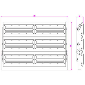 ΠΡΟΒΟΛΕΑΣ LED 300W PROFESSIONAL MODULAR SMD DOB 5000K 220-240V 25000lm 120°x60° IP65 ΑΝΘΡΑΚΙ UNIVERSE – 1-U007559