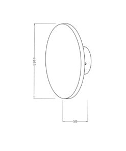ΦΩΤΙΣΤΙΚΟ ΑΠΛΙΚΑ LED Φ165Χ58mm 8W 3000K 600lm IP54 ΠΛΑΣΤΙΚΟ ΜΑΥΡΟ SEASIDE UNIVERSE – 1-U007771