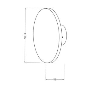 ΦΩΤΙΣΤΙΚΟ ΑΠΛΙΚΑ LED Φ165Χ58mm 8W 3000K 600lm IP54 ΠΛΑΣΤΙΚΟ ΜΑΥΡΟ SEASIDE UNIVERSE – 1-U007771
