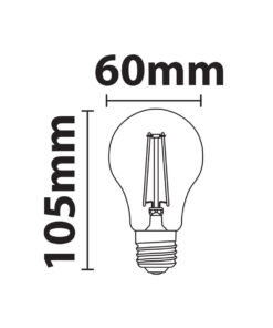 ΛΑΜΠΑ LED CROSS FILAMENT ΔΙΑΦΑΝΗ Α60 SENSOR ΗΜΕΡΑΣ-ΝΥΧΤΑΣ 7W Ε27 2700K 220-240V 806lm 360° UNIVERSE – 1-U008310
