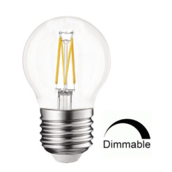 ΛΑΜΠΑ LED CROSS FILAMENT ΔΙΑΦΑΝΗ G45 6W E27 2700K 220-240V 660lm/E 360° DIMMABLE UNIVERSE – 1-U008402