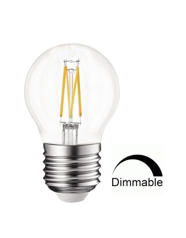 ΛΑΜΠΑ LED CROSS FILAMENT ΔΙΑΦΑΝΗ G45 6W E27 2700K 220-240V 660lm/E  360° DIMMABLE UNIVERSE – 1-U008402