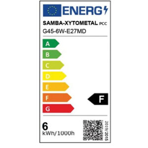 ΛΑΜΠΑ LED CROSS FILAMENT ΓΑΛΑΚΤΕΡΗ G45 6W Ε14 2700K 220-240V 660lm  360° DIMMABLE UNIVERSE – 1-U008426