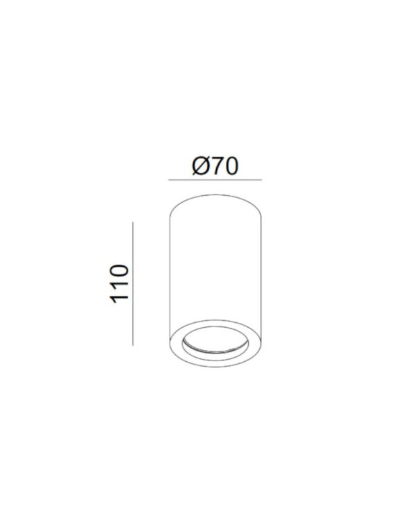 ΣΠΟΤ ΓΥΨΙΝΟ EΞΩΤΕΡΙΚΟ Φ70x110mm 1xMR16/GU10 MAX 50W UNIVERSE – 1-U008983
