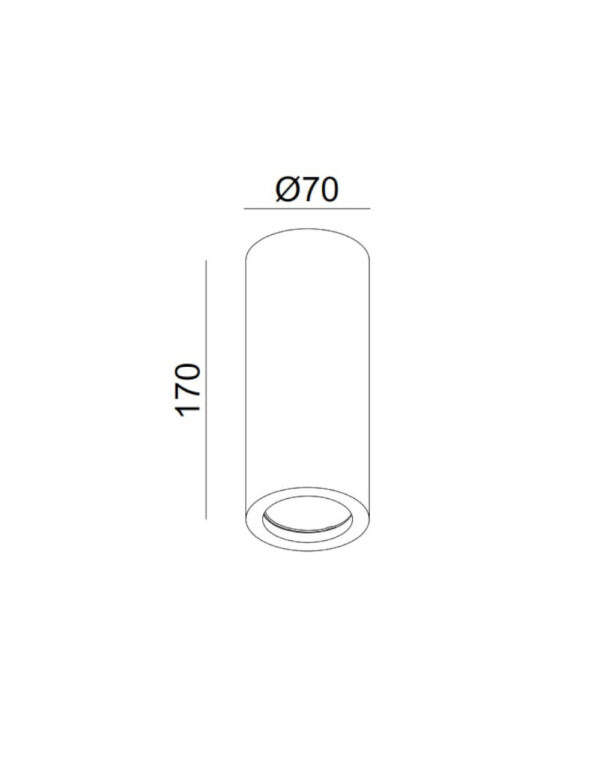 ΣΠΟΤ ΓΥΨΙΝΟ EΞΩΤΕΡΙΚΟ Φ70x170mm 1xMR16/GU10 MAX 50W UNIVERSE – 1-U008990