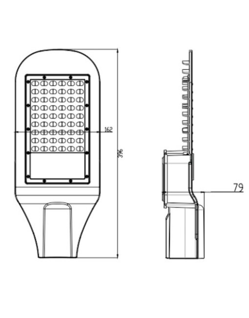 ΦΩΤΙΣΤΙΚΟ ΔΡΟΜΟΥ LED SMD DOB PROFESSIONAL 50W 5000K  5000lm 130°x60° IP66 IK08 PF>0,9 30000H – 1-U009058