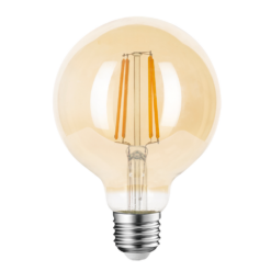 ΛΑΜΠΑ LED CROSS FILAMENT ΜΕΛΙ G95 7W E27 2200K 220-240V 806lm 360° DIMMABLE UNIVRSE – 1-U010894