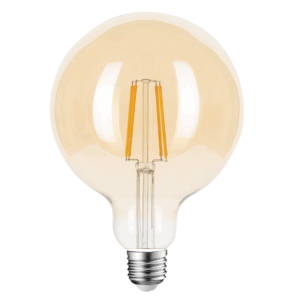 ΛΑΜΠΑ LED CROSS FILAMENT ΜΕΛΙ G125 8W E27 2200K 220-240V 806lm 360° DIMMABLE UNIVRSE – 1-U010900