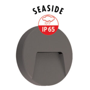 ΦΩΤΙΣΤΙΚΟ ΑΠΛΙΚΑ LED SLIM Φ135Χ32mm 3W 3000K 100lm IP65 ΠΛΑΣΤΙΚΟ ΑΝΘΡΑΚΙ SEASIDE UNIVERSE – 1-U011020