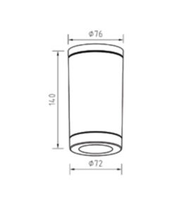 ΣΠΟΤ ΕΞΩΤΕΡΙΚΟ ΟΡΟΦΗΣ 72mm 1xMR16/GU10 ΜΑΧ7W IP54 ΠΛΑΣΤΙΚΟ ΜΑΥΡΟ UNIVERSE – 1-U011051