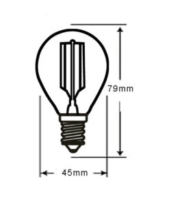ΛΑΜΠΑ LED CROSS FILAMENT ΓΑΛΑΚΤΕΡΗ G45 6W Ε27 2700K 220-240V 660lm 360° DIMMABLE UNIVERSE – 1-U012294