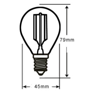 ΛΑΜΠΑ LED CROSS FILAMENT ΓΑΛΑΚΤΕΡΗ G45 6W Ε27 2700K 220-240V 660lm  360° DIMMABLE UNIVERSE – 1-U012294