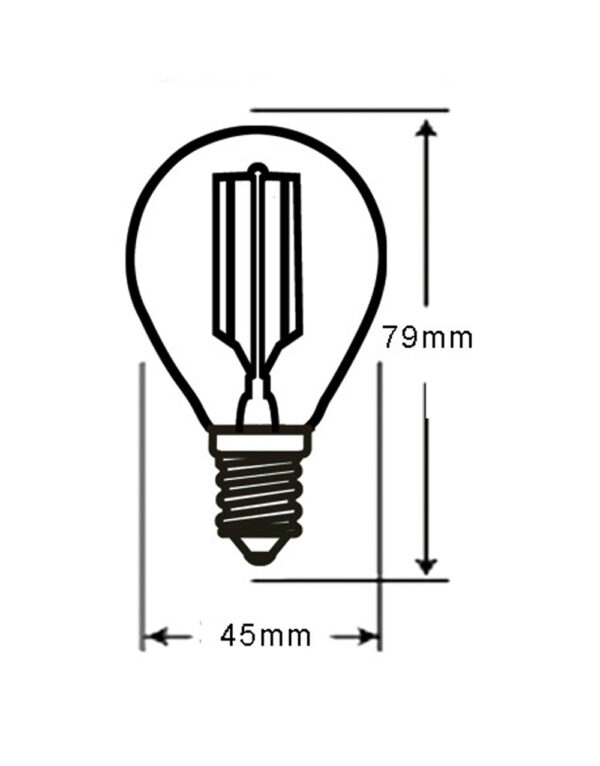 ΛΑΜΠΑ LED CROSS FILAMENT ΓΑΛΑΚΤΕΡΗ G45 6W Ε27 2700K 220-240V 660lm  360° DIMMABLE UNIVERSE – 1-U012294