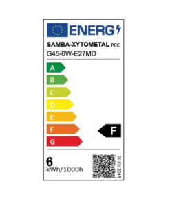 ΛΑΜΠΑ LED CROSS FILAMENT ΓΑΛΑΚΤΕΡΗ G45 6W Ε27 2700K 220-240V 660lm 360° DIMMABLE UNIVERSE – 1-U012294